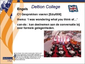 Engels Deltion College C 1 Gesprekken voeren Edu006