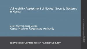 Mercy Muriithi Isaac Mundia Kenya Nuclear Regulatory Authority