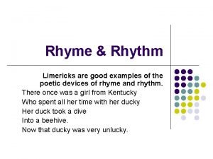 Rhyme vs rhythm
