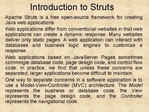 Introduction to struts framework