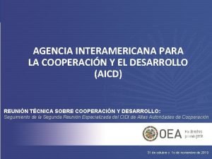Agencia interamericana para la cooperación y el desarrollo