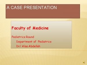Case presentation medicine