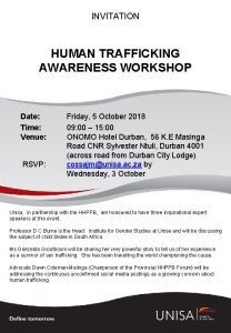 Awareness session invitation