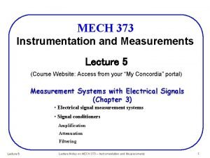 Instrumentation and measurements