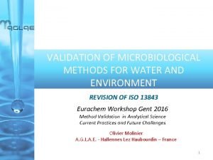 Validation of microbiological methods