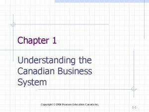 Understanding canadian business