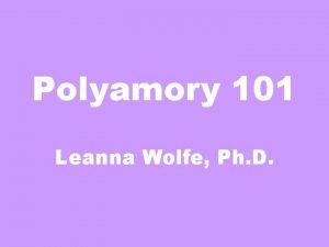 Polygamy polyamory