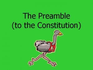 The preamble words