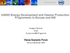 www unido org UNIDO Energy Development and Cleaner