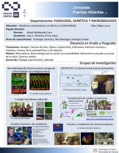 Jornadas Puertas Abiertas 2011 Departamento FISIOLOGA GENTICA Y