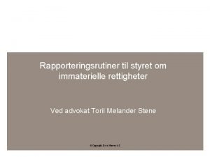 Rapporteringsrutiner