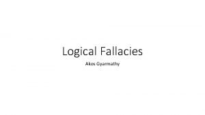 Slippery slope fallacy definition