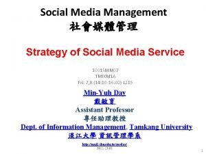 Social Media Management Strategy of Social Media Service
