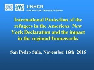 UNHCR United Nations High Commissioner for Refugees International