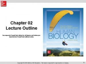Chapter 02 Lecture Outline See separate Power Point