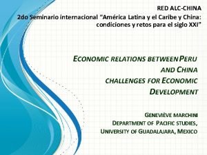 RED ALCCHINA 2 do Seminario internacional Amrica Latina