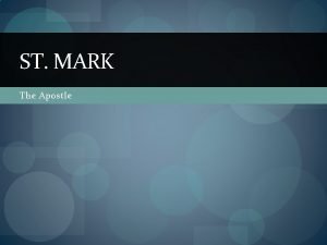 Was st mark an apostle