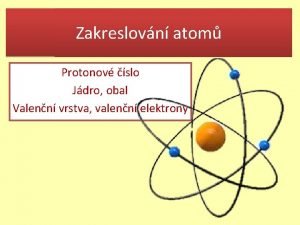 Zakreslovn atom Protonov slo Jdro obal Valenn vrstva