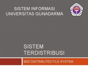 Sistem informasi gunadarma