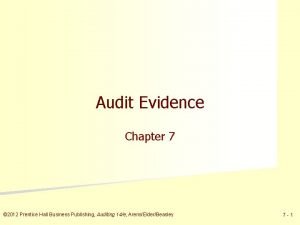 Audit evidence