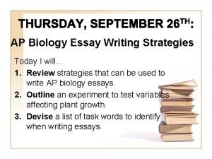 Biology essay writing tips