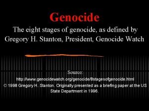 Cambodian genocide classification