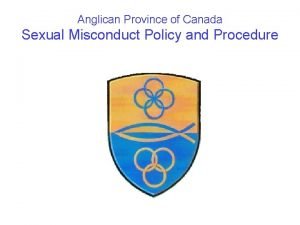 Anglican Province of Canada Sexual Misconduct Policy and