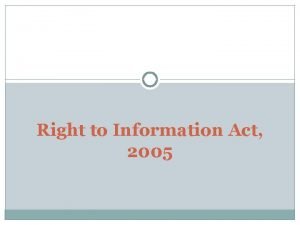 Right to Information Act 2005 Skilled Information Professionals