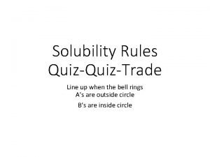 Solubility rules quiz
