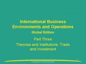 International Business Environments and Operations Global Edition Part