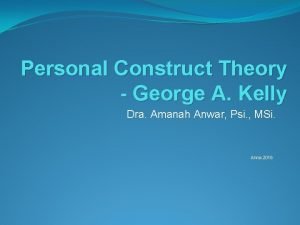 Personal construct theory adalah