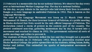 21 february is a memorable day in our national history
