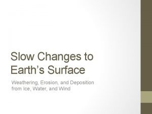 Slow changes to earth's surface