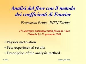 Analisi del flow con il metodo dei coefficienti