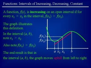 What is interval of increase