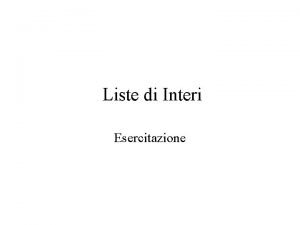Esercizi liste concatenate c