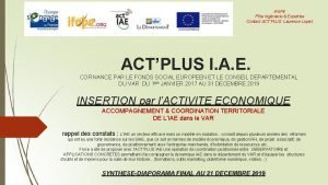 IFAPE Ple Ingnierie Expertise Contact ACTPLUS Laurence Lopez