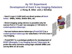 Ay 191 Experiment Development of Hard Xray Imaging