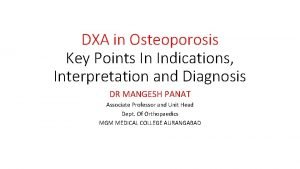 Osteoporosis t scores