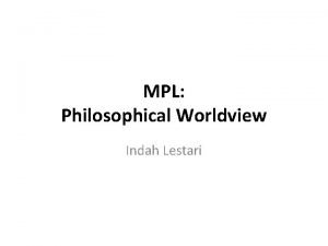 Four philosophical worldviews