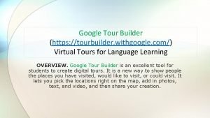 Google earth tour builder