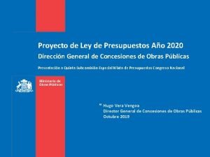 Proyecto de Ley de Presupuestos Ao 2020 Direccin