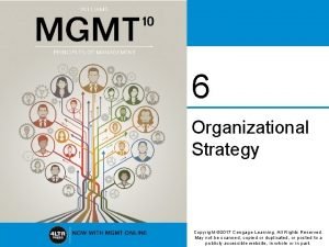 6 Organizational Strategy Copyright 2017 Cengage Learning All