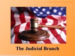 The Judicial Branch The Judicial System Inception 1