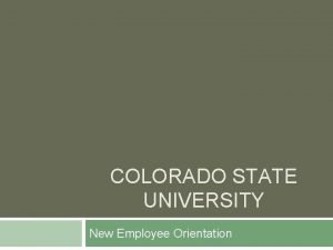 Colorado state university employee benefits