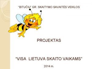 BITUI GR SKAITYMO SAVAITS VEIKLOS PROJEKTAS VISA LIETUVA