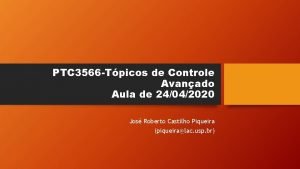 PTC 3566 Tpicos de Controle Avanado Aula de