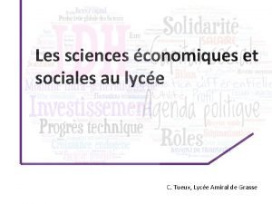 Science économique et sociale