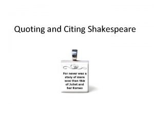 Mla citation shakespeare Mla citation shakespeare