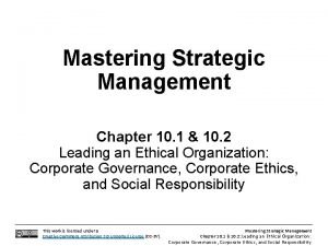 Strategic management chapter 10